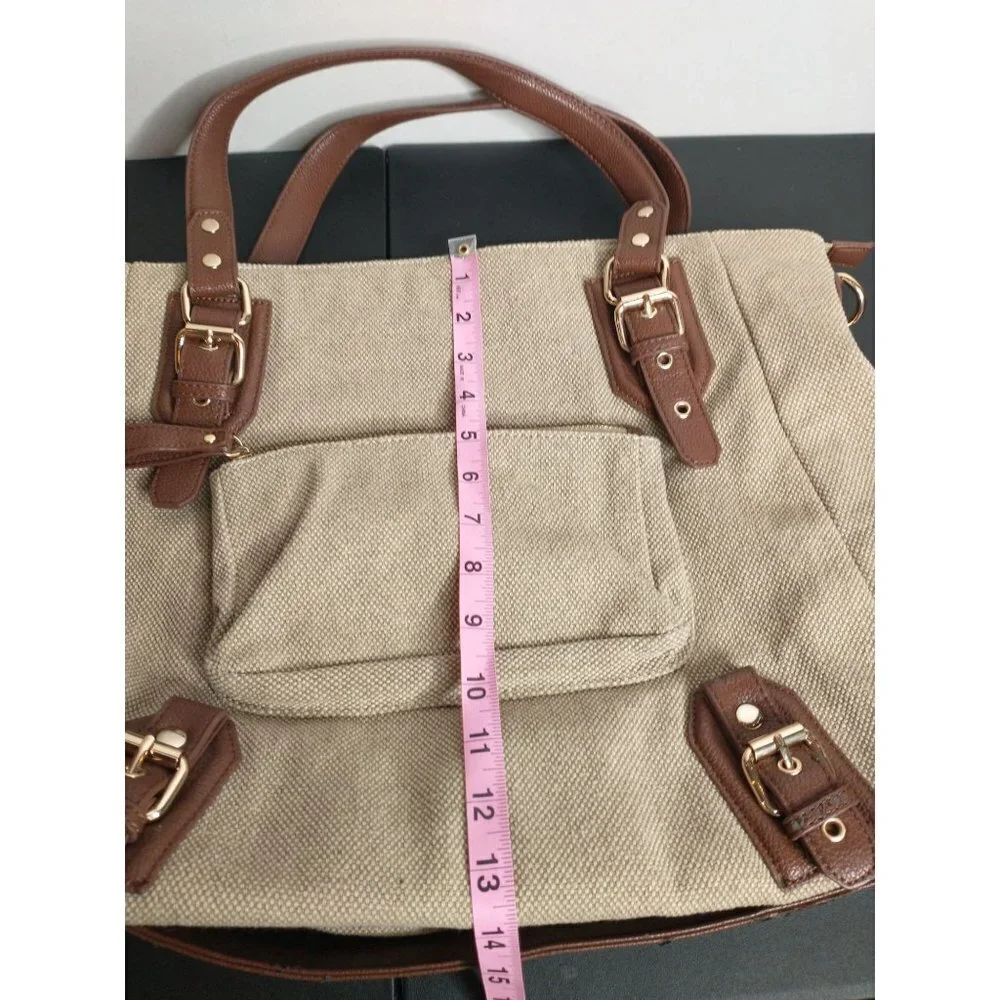 BDG Urban Outfitters Canvas Messenger Bag, leather buckle detail